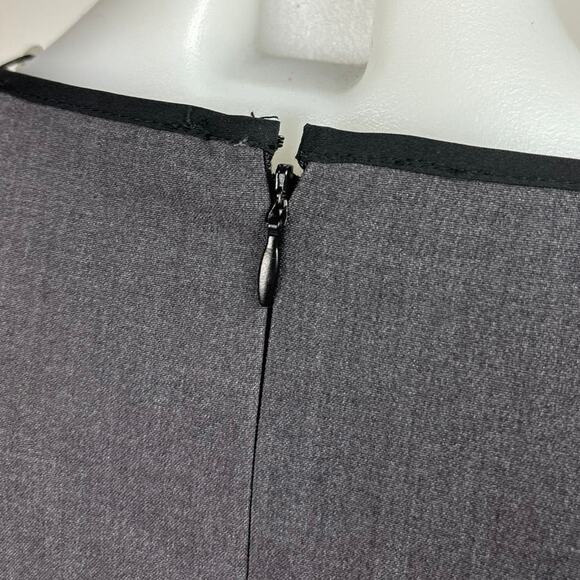 NEW Tahari $118 Gray Black Short Sleeve Zip Work Career Mini Sheath Dress Sz 8 - Picture 8 of 11